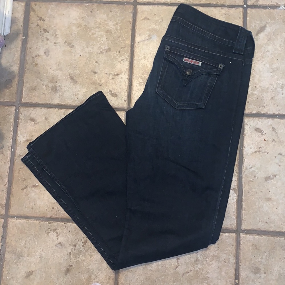 Hudson Jeans High Rise Dark Indigo Straight Leg Jeans